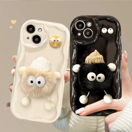 Fluffy Pom Pom Hat Phone Case