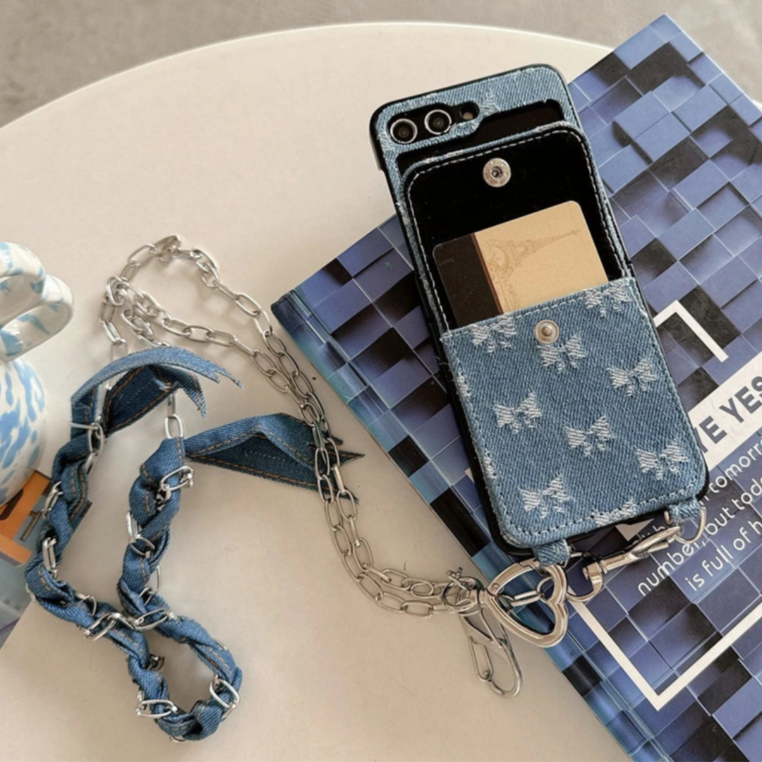 Denim Wallet Wristlet Case - Samsung Galaxy Z Flip