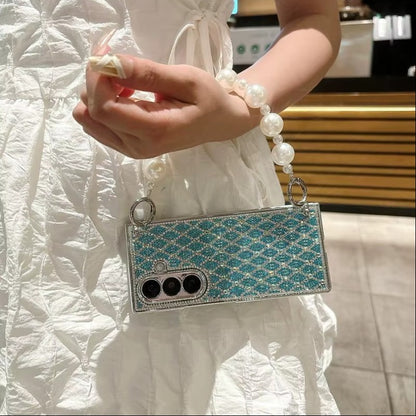 Galaxy Z Fold Series Sparkle Pearl Statement Case