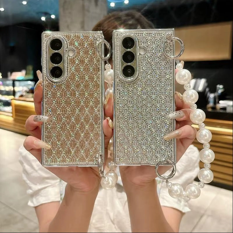 Galaxy Z Fold Series Sparkle Pearl Statement Case