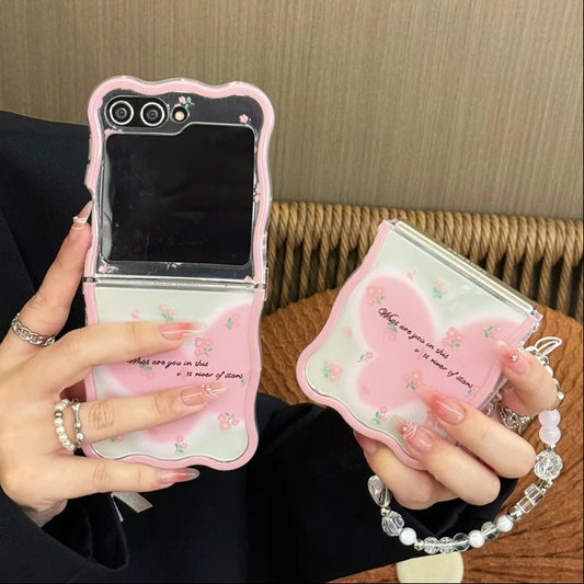 Cute Butterfly Flower Bracelet Wave Clear Case - Samsung