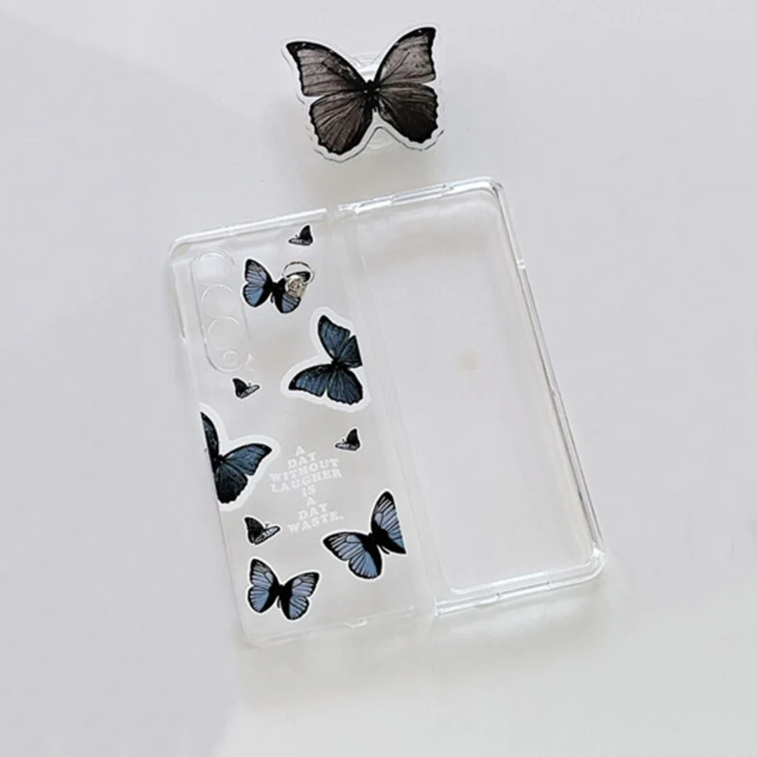 Gradient Butterfly Charm Case -  Samsung