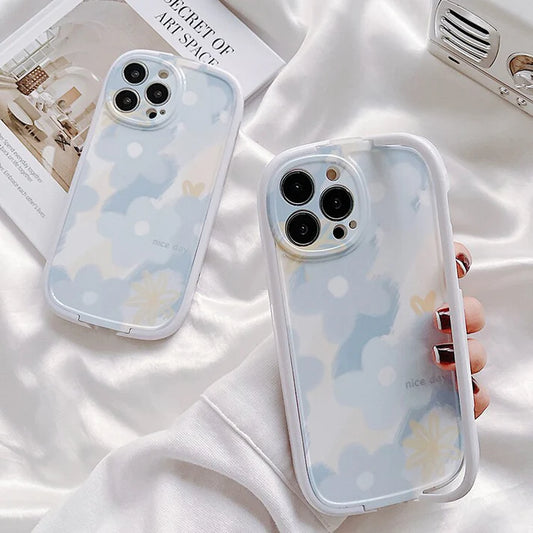 Chic Floral Dream Phone Case with Strap