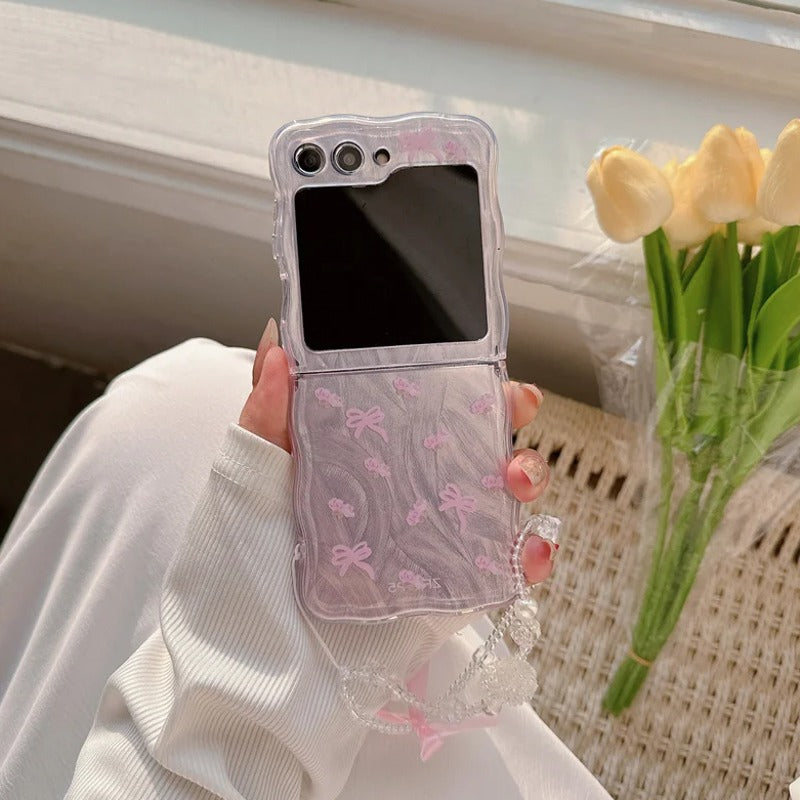 Pastel Bear Blossom Flip Case - Samsung