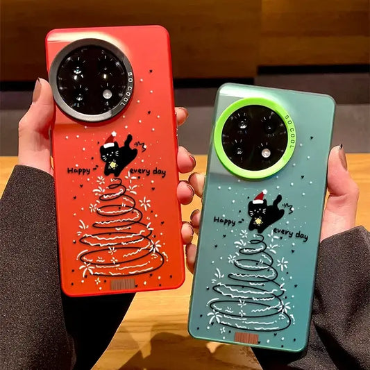 Frosted Christmas Cat Design Case - OnePlus