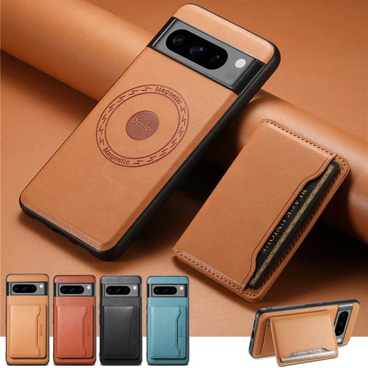 Versatile Magnetic Leather Wallet Case - Google