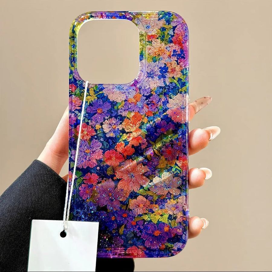 Glitter Floral Stylish Phone Case