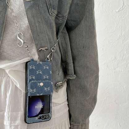 Denim Wallet Wristlet Case - Samsung Galaxy Z Flip