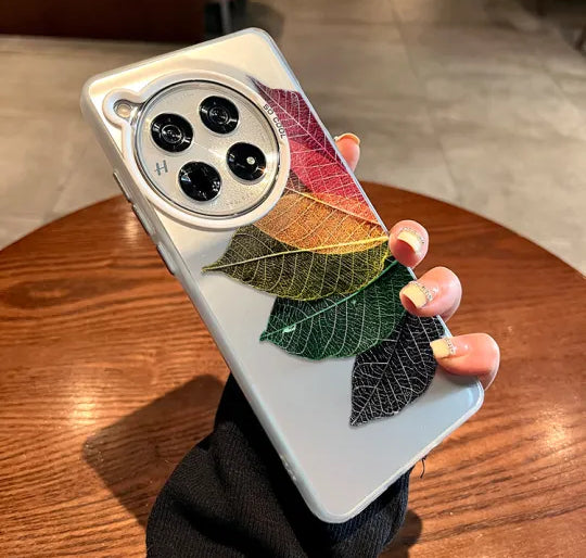Elegant Leaf Cutout Frosted Case - OnePlus