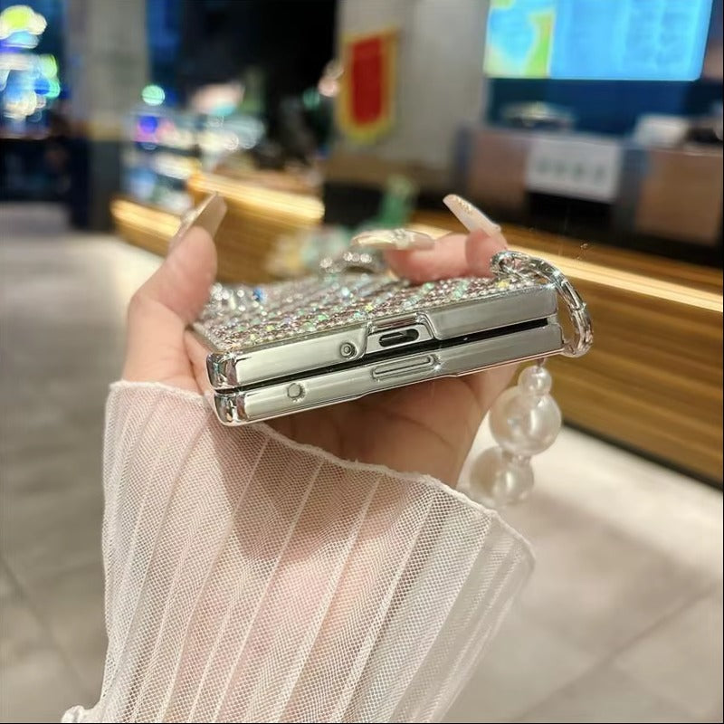Galaxy Z Fold Series Sparkle Pearl Statement Case