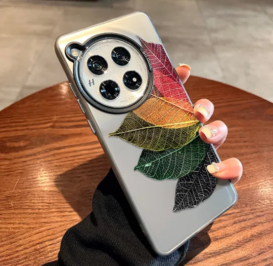 Elegant Leaf Cutout Frosted Case - OnePlus