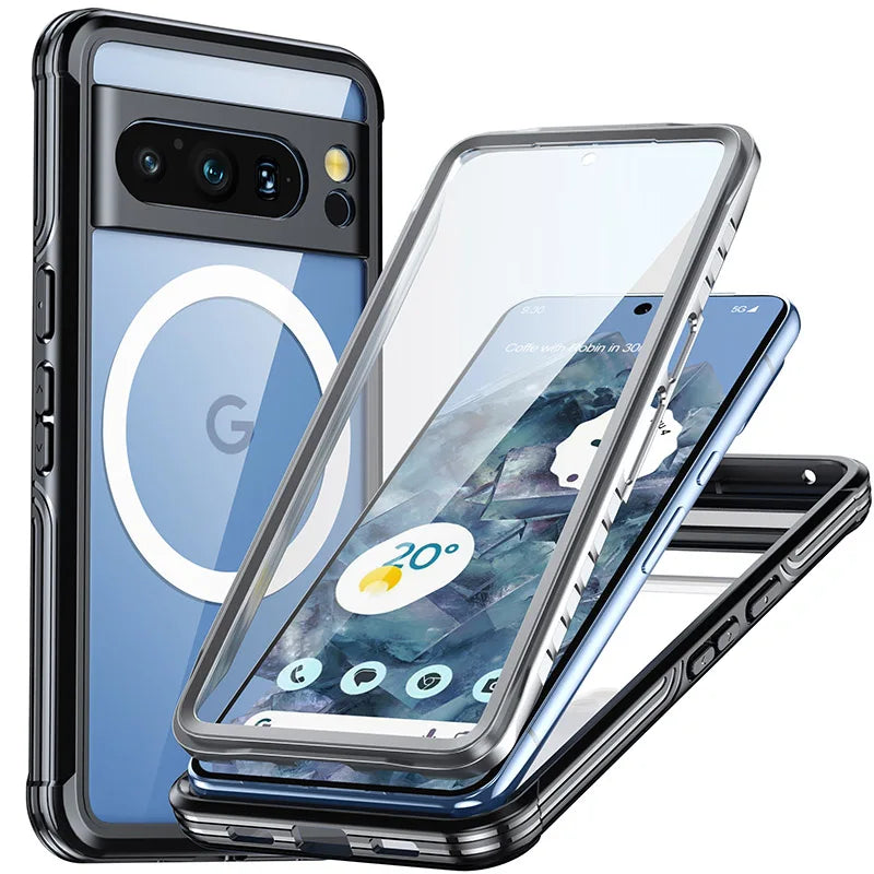 Google Pixel 10 Series Dual Shield Magnetic Glass Case