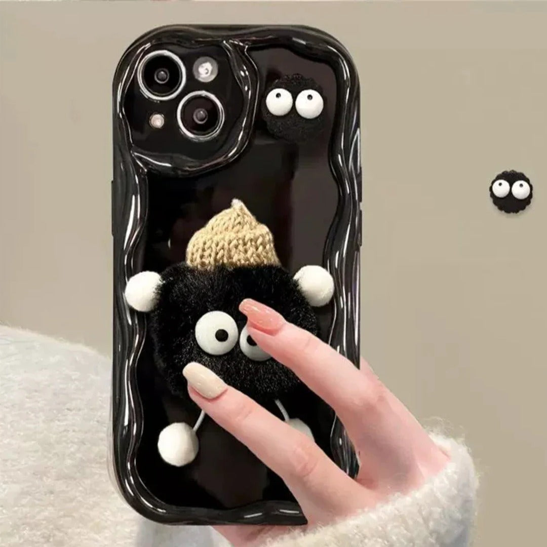 Fluffy Pom Pom Hat Phone Case