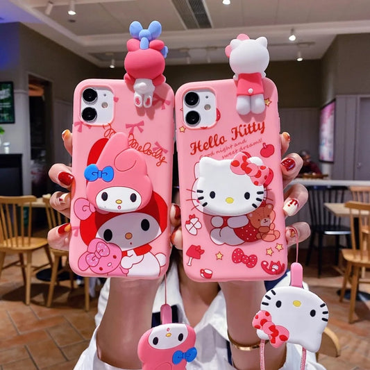 Cute Hello Kitty Charm Phone Case