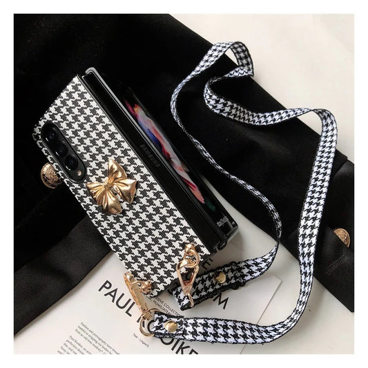 Luxury 3D Bow Houndstooth Phone Case - Samsung