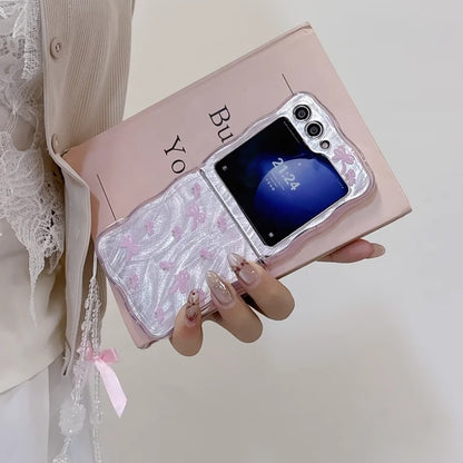 Pastel Bear Blossom Flip Case - Samsung