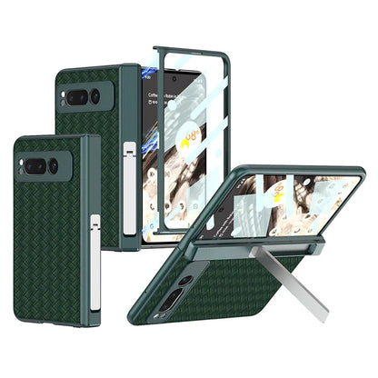 Google Pixel Fold Woven Pattern Stand Case