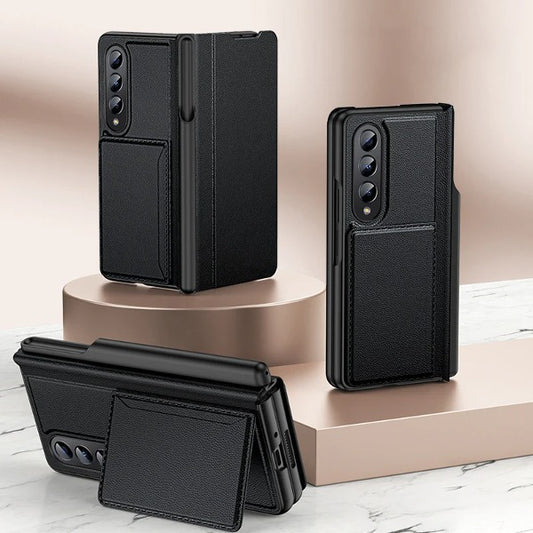 Galaxy Z Fold5 Business Card Holder Case with Pen Slot