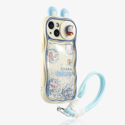 Cartoon Lens Glide Case with Lanyard