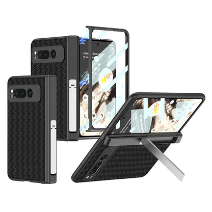 Google Pixel Fold Woven Pattern Stand Case