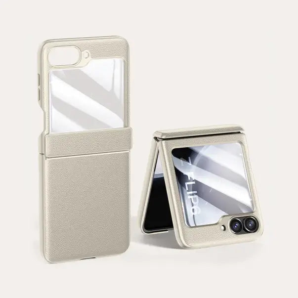 Galaxy Z Flip Series Refined Basics Luxe Leather Case