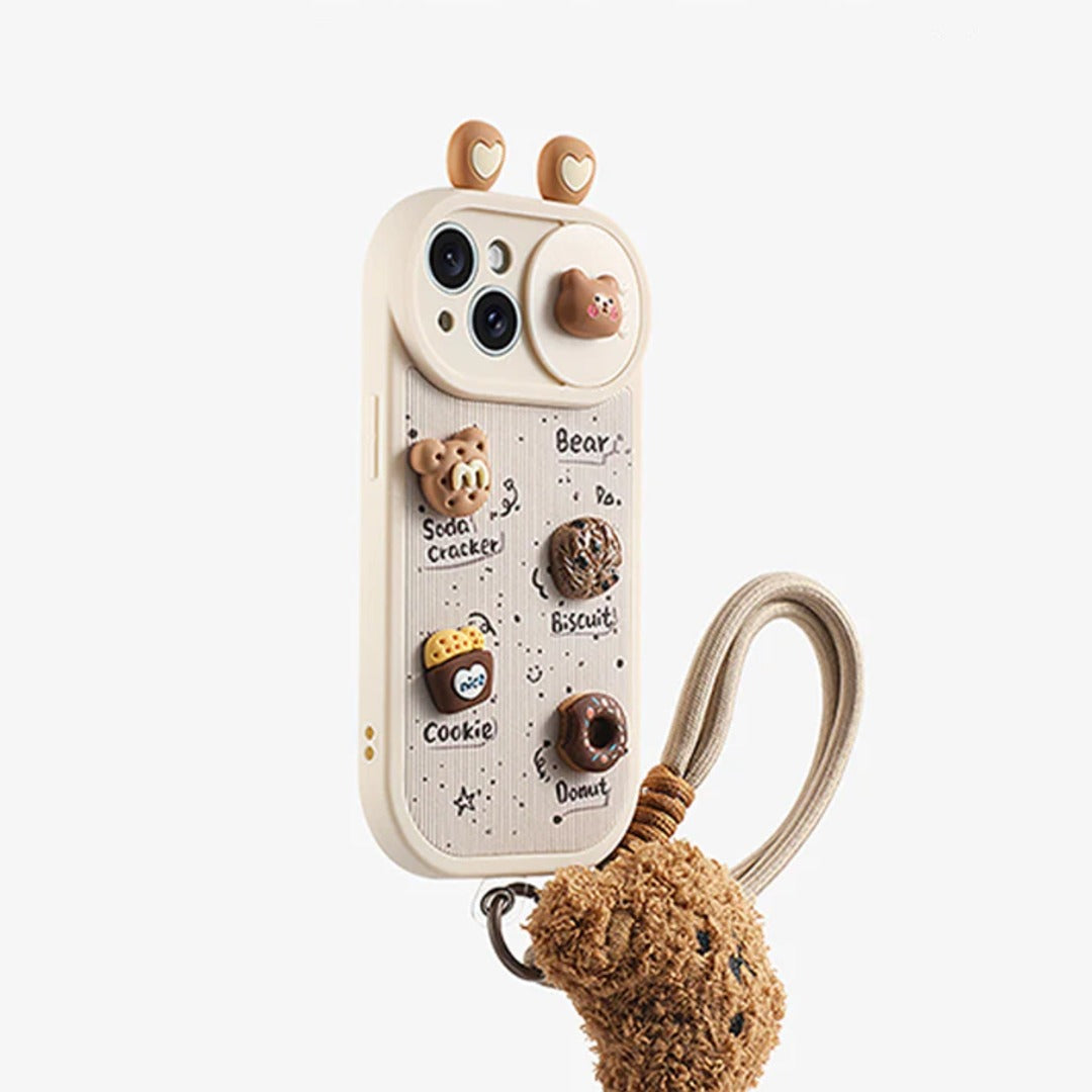 Cartoon Lens Glide Case with Lanyard