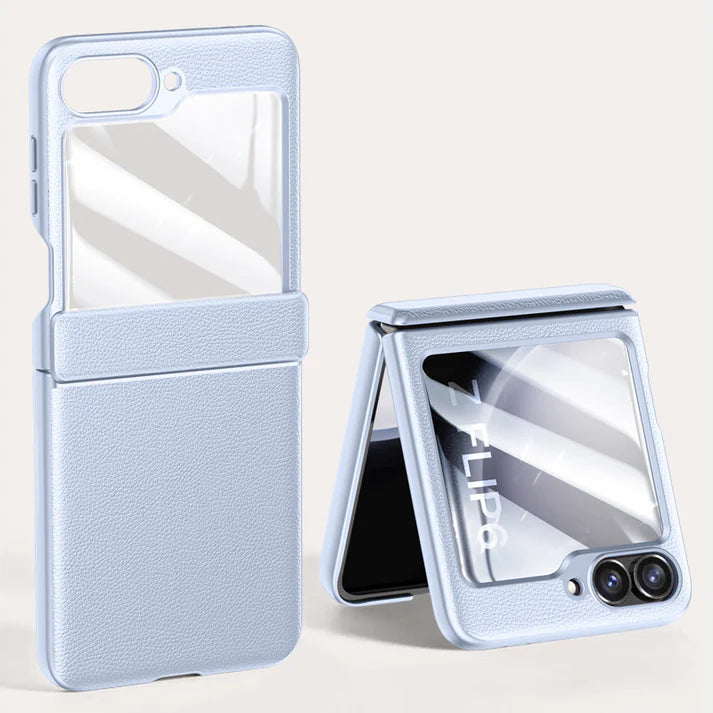 Galaxy Z Flip Series Refined Basics Luxe Leather Case