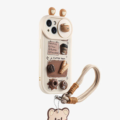 Cartoon Lens Glide Case with Lanyard