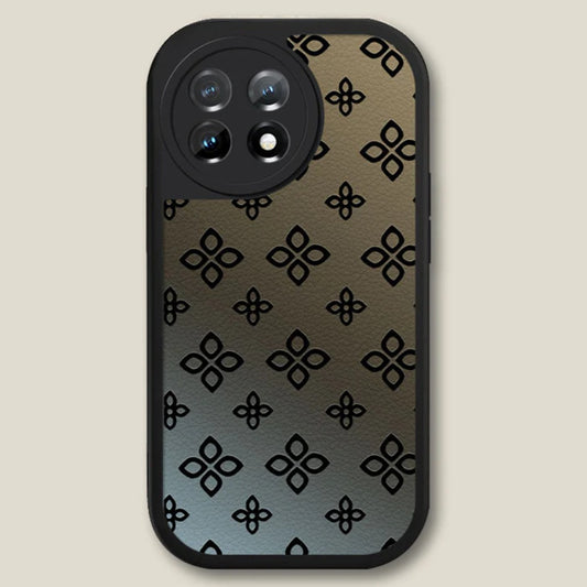 Elegant Noir Petal Grid Phone Case