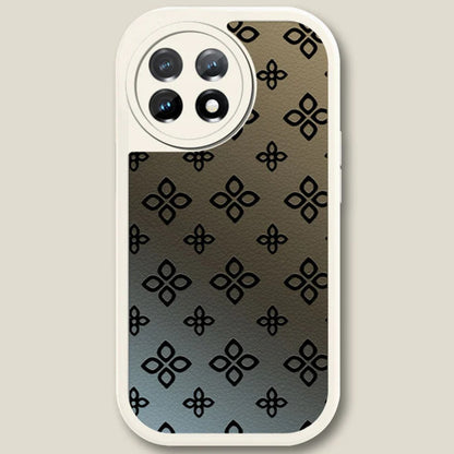 Elegant Noir Petal Grid Phone Case