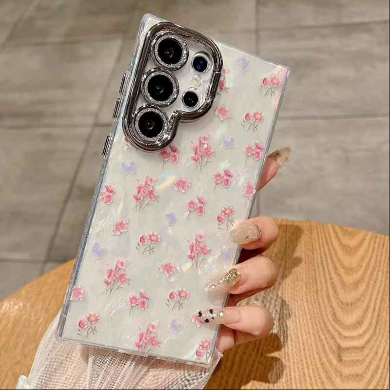 Petal Gleam Flip Lens Stand Case