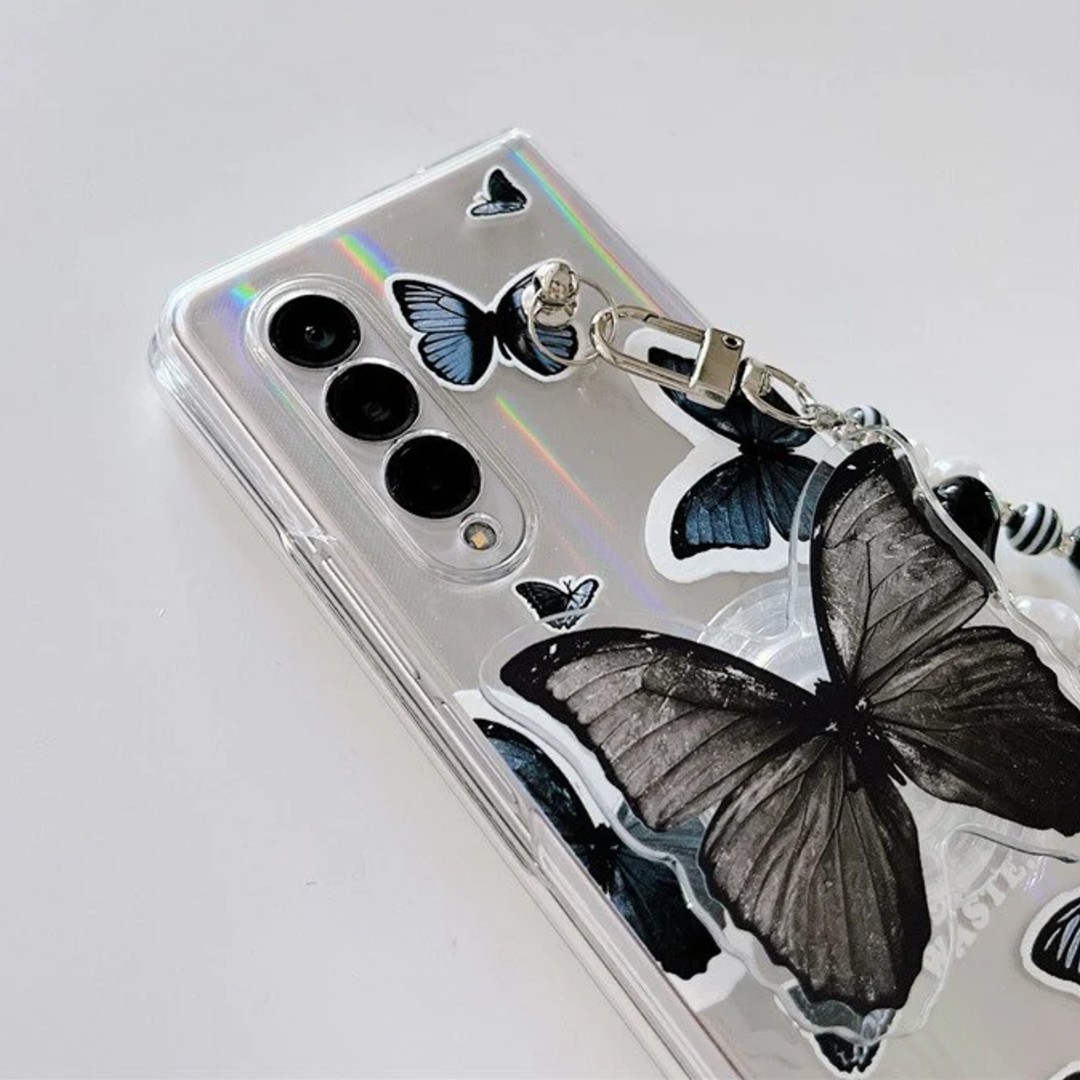 Gradient Butterfly Charm Case -  Samsung