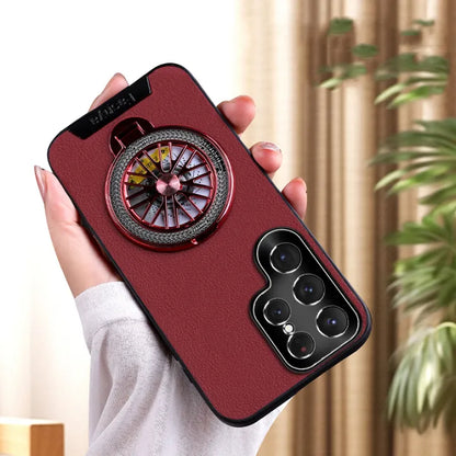 Luxury Leather Rotating Stand Case - Samsung