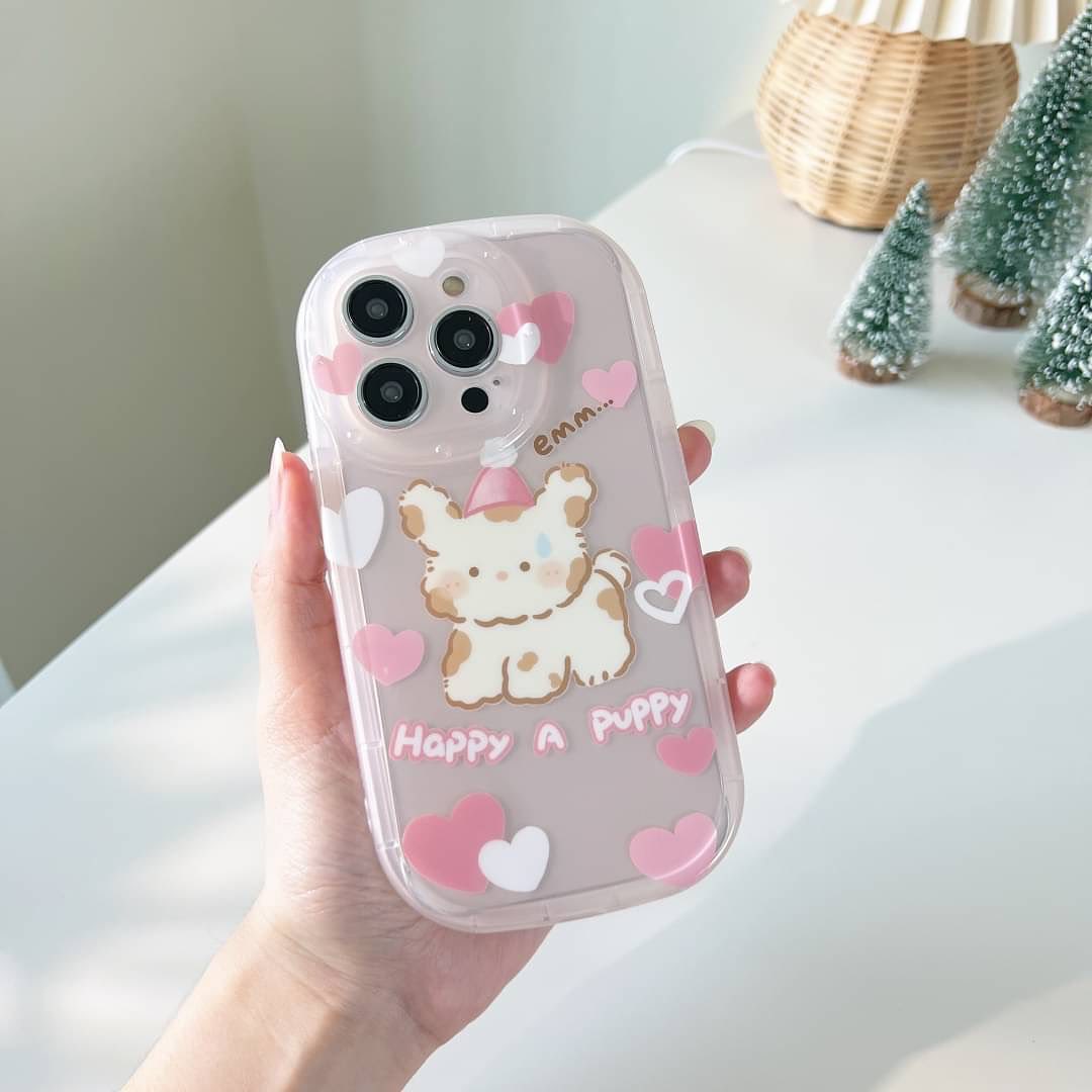 Adorable Dog & Hearts Case - iPhone