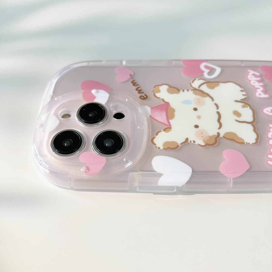 Adorable Dog & Hearts Case - iPhone