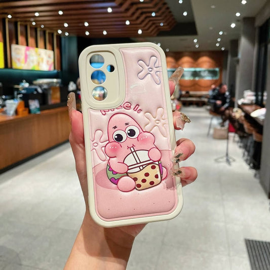Adorable Patrick Star Bubble Tea Phone Case - Samsung