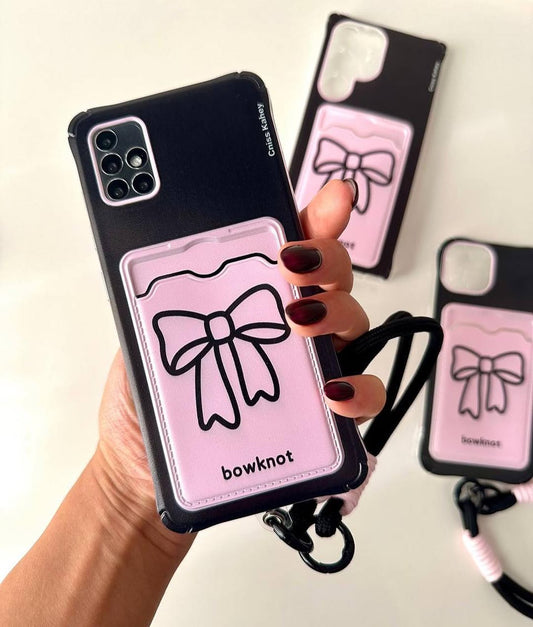 Aesthetic Cat Bowknot Wallet Case - Samsung