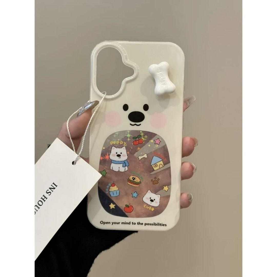 Adorable Bear & Pup Duo Case - iPhone