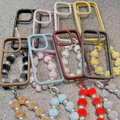 Luxury Sparkle Border Phone Case with Charm