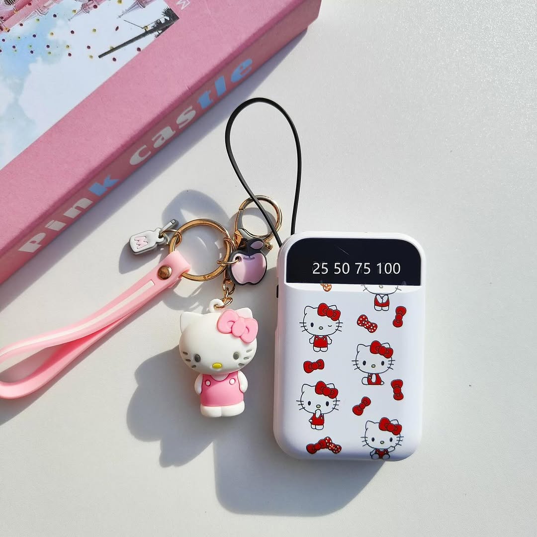 Hello Kitty Power Bank with Keychain Charm