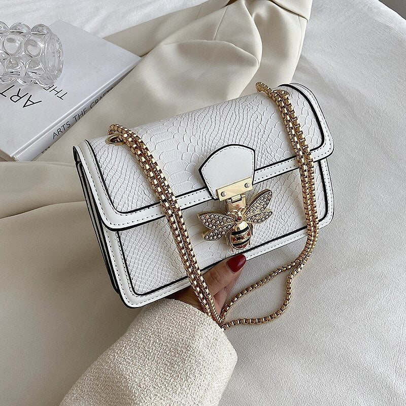 Women's Croc Embossed Bee Crossbody Bag