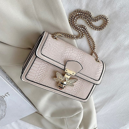 Women's Croc Embossed Bee Crossbody Bag