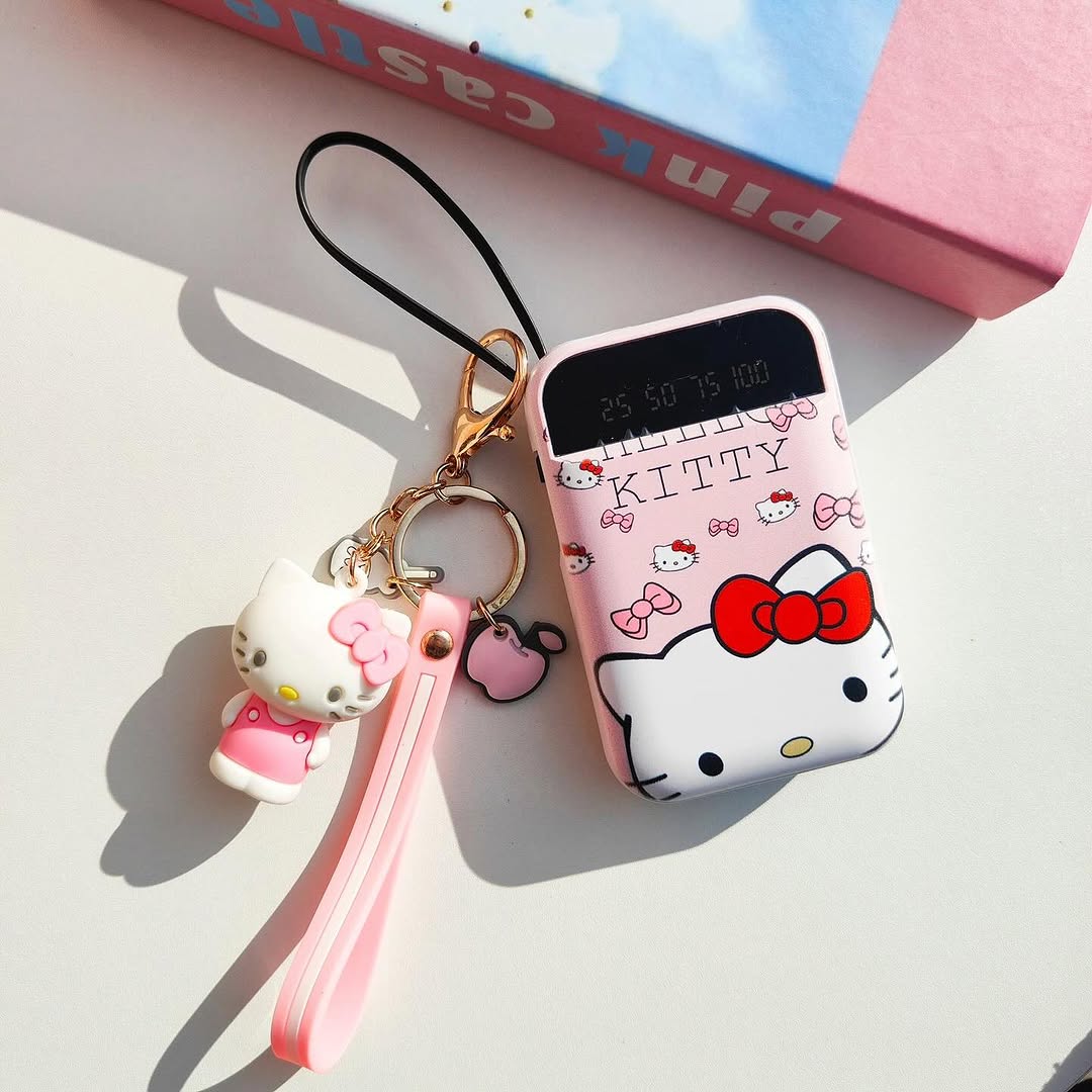 Hello Kitty Power Bank with Keychain Charm