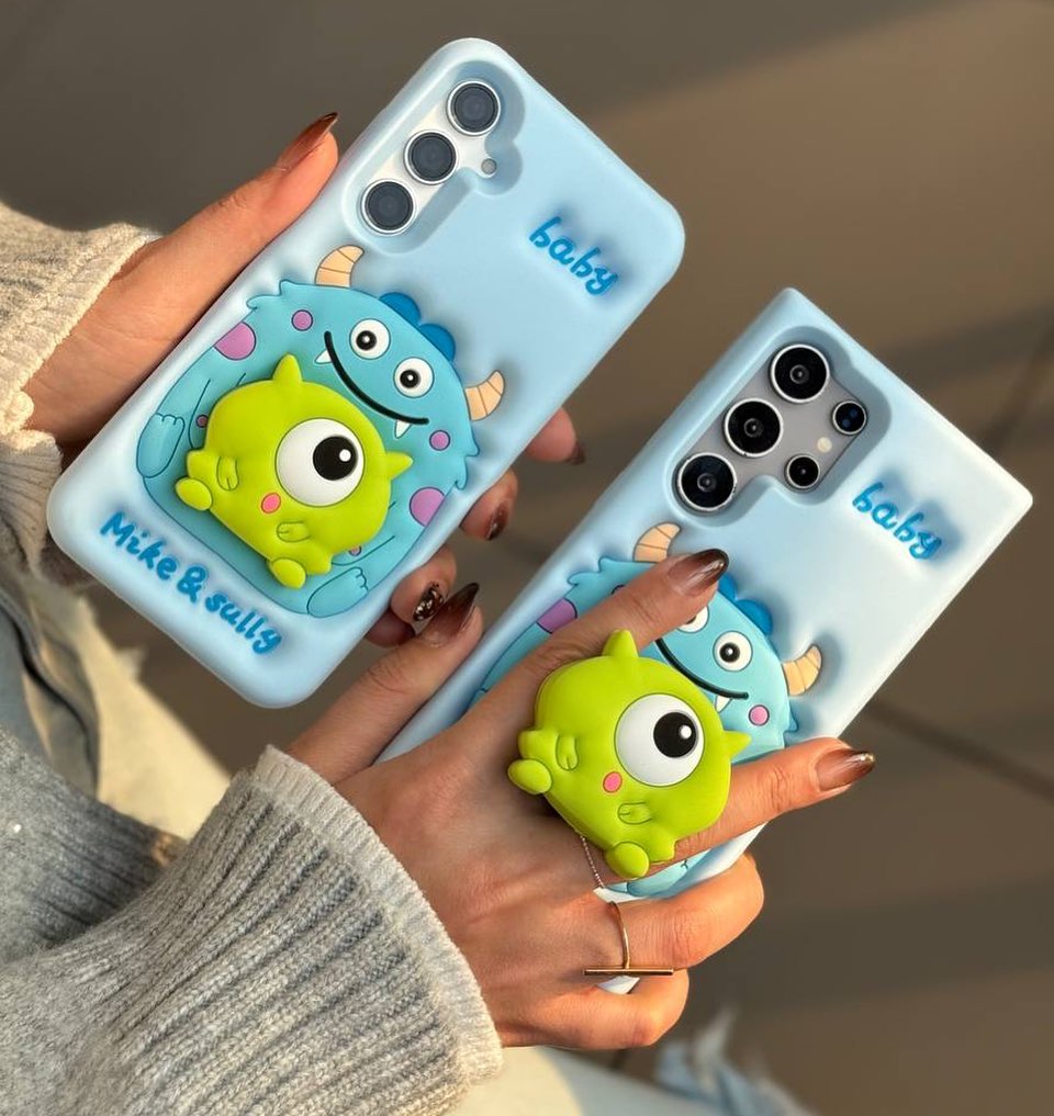 Fun 3D Cartoon Monster Grip Case - Samsung