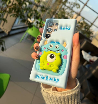 Fun 3D Cartoon Monster Grip Case - Samsung