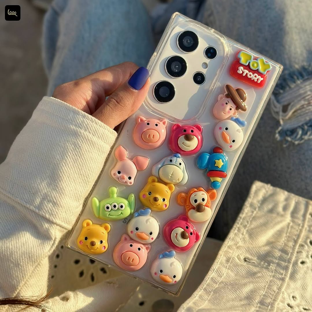 Cute 3D Cartoon Toys Case - Samsung