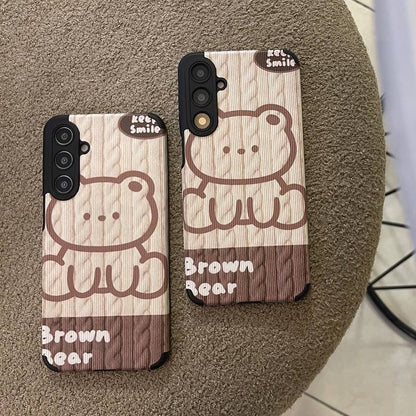 Woodsy Cute Bear Phone Case - Samsung