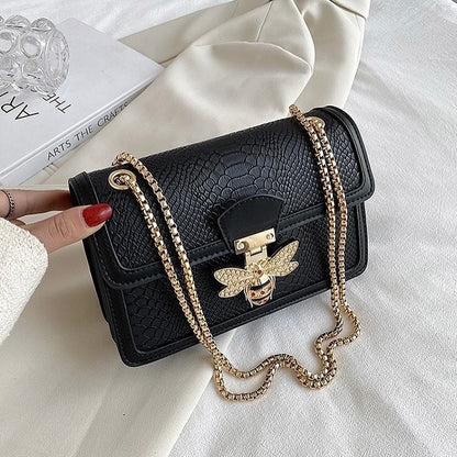 Women's Croc Embossed Bee Crossbody Bag