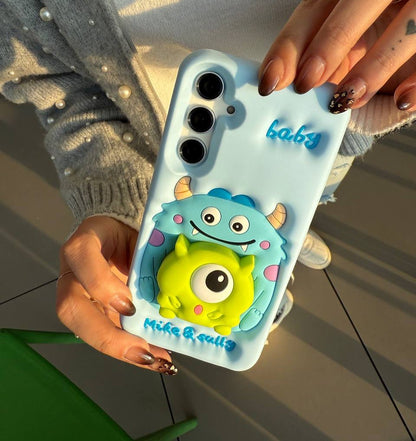 Fun 3D Cartoon Monster Grip Case - Samsung