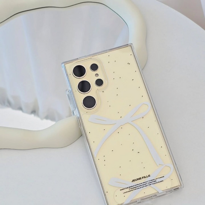 Elegant Ribbon Design Case with Charm - Samsung